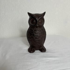 Cast Iron Owl door stopper Brown, In great condition. Barn, Farm House, Decor